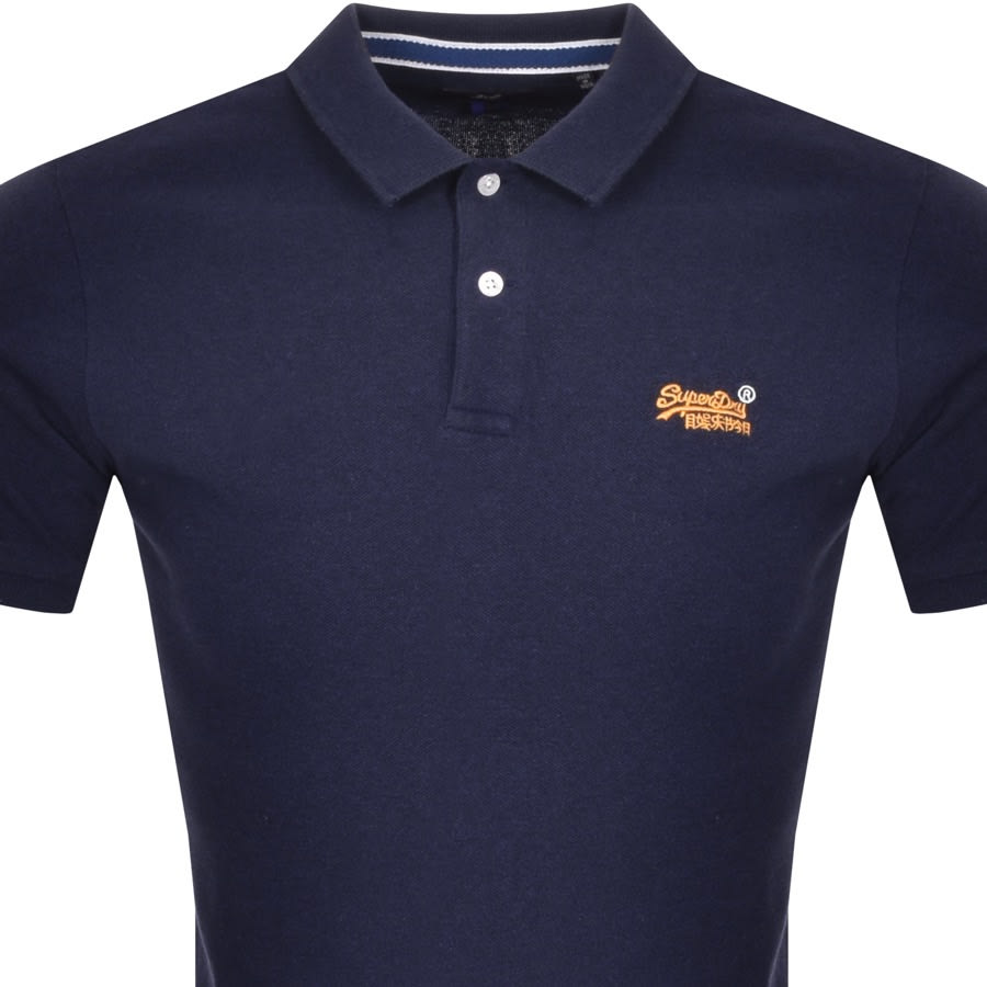 Alternative Image for ProductSuperdry Classic Polo T Shirt Navy2
